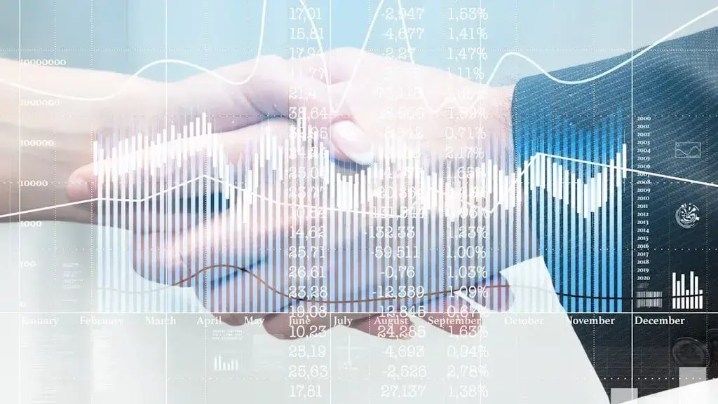 Two hands shake within ict context 