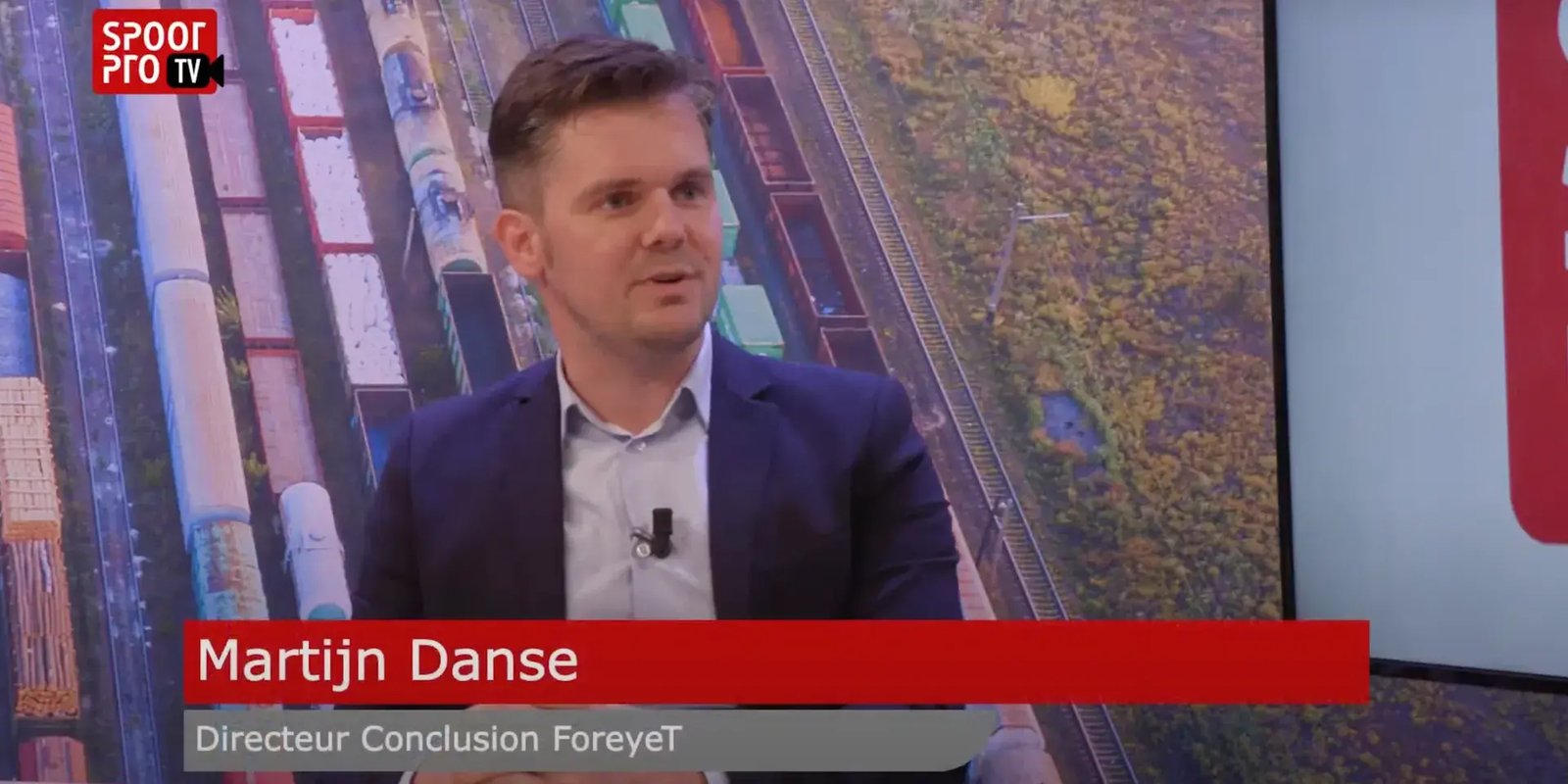 Martijn Danse directeur van Conclusion ForeyeT op een tv uitzending