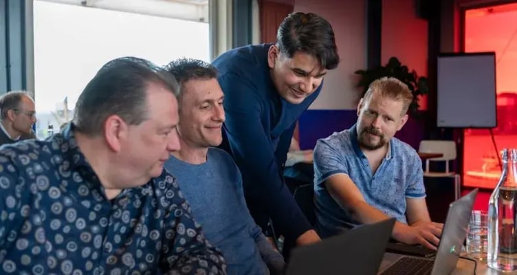 colleagues discussing during workshop