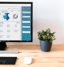 Computer met resultaten