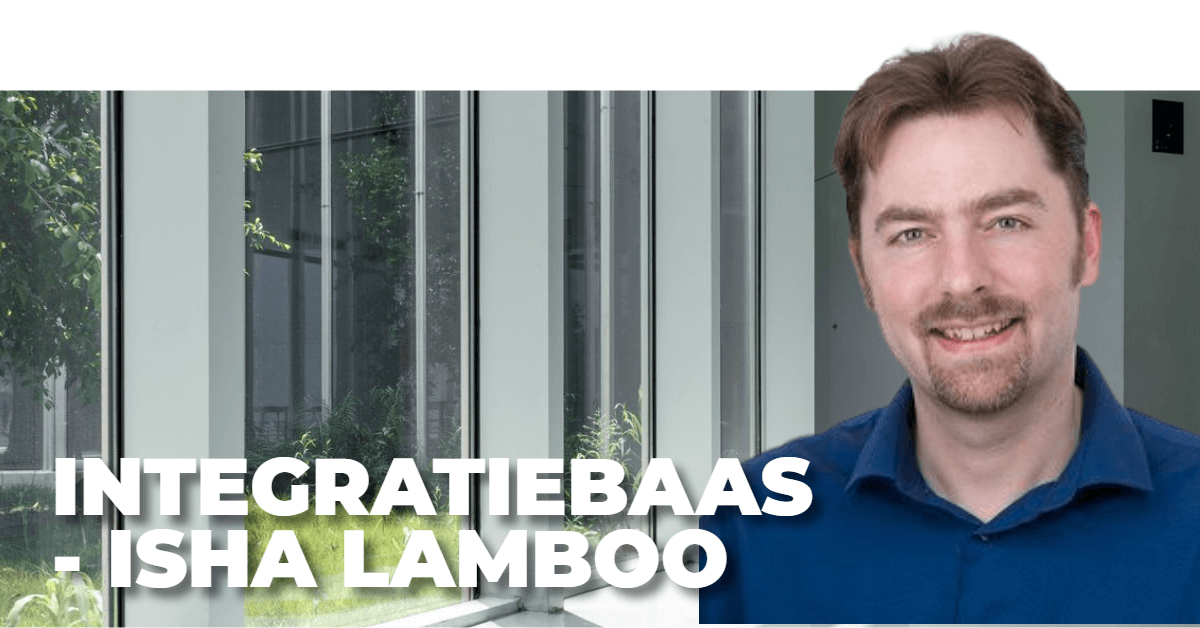 Mannelijke collega met tekst: 