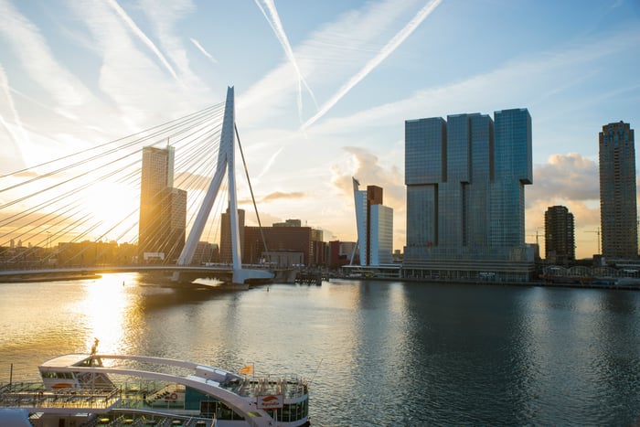 De Erasmusbrug in Rotterdam