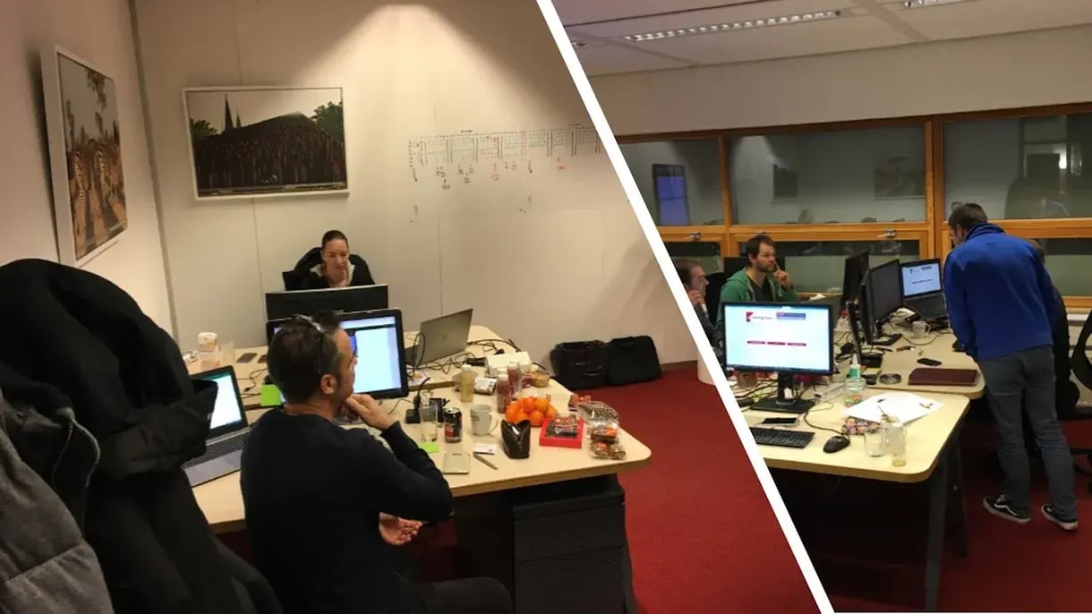 Collegas aan het werkk