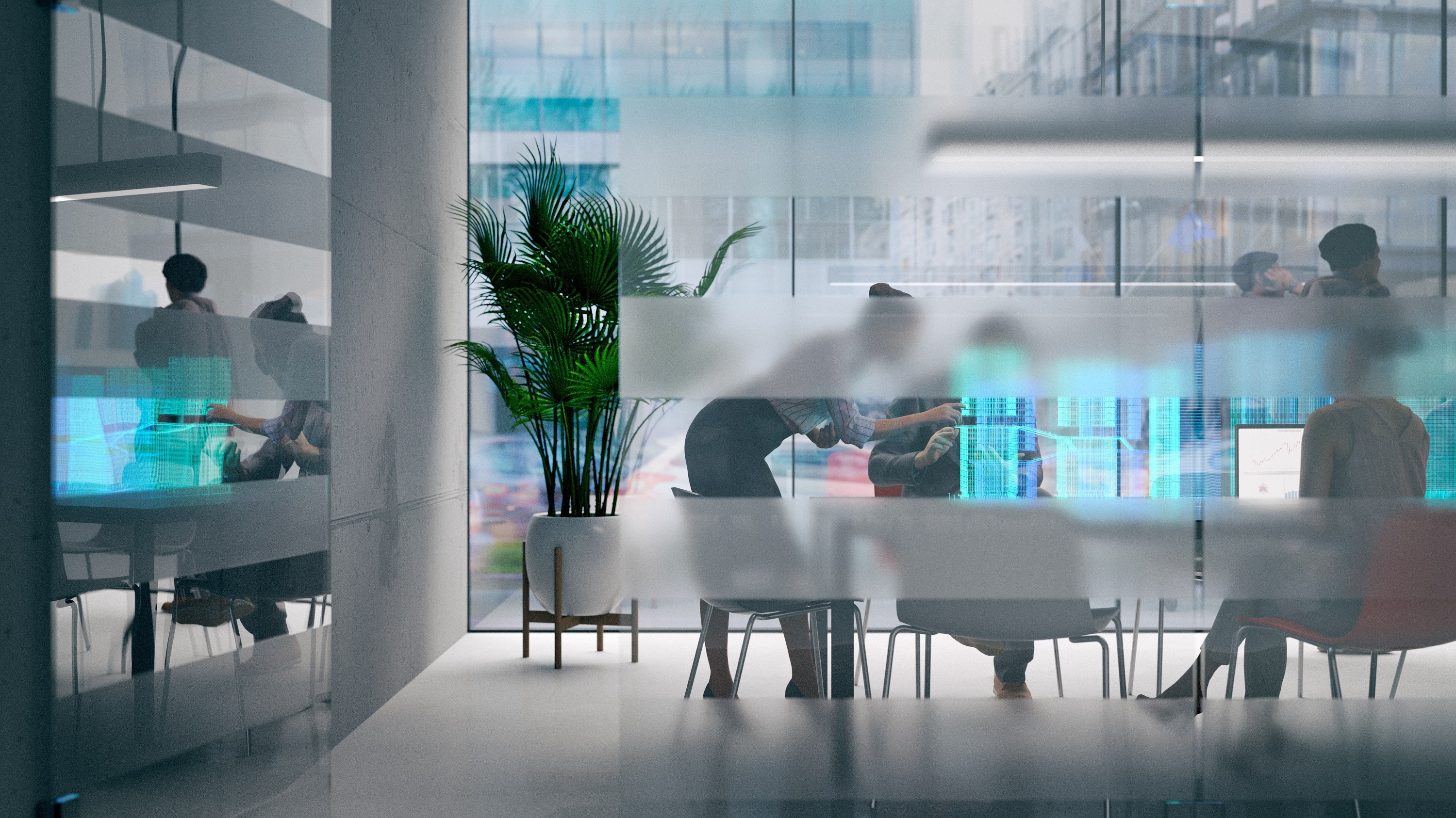 Een vergaderruimte op een kantoor