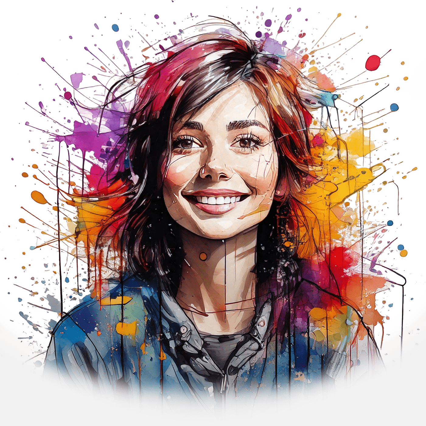 Schilderij portrait van een vrouw