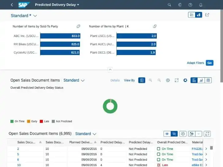 Overview SAP delivery